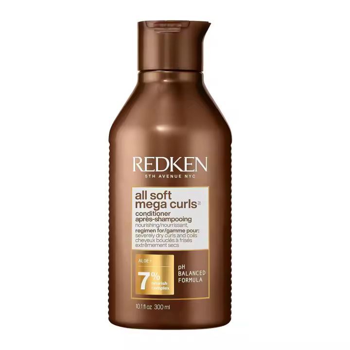 Redken All Soft Mega Curls Acondicionador 300ml para cabello rizado ,limpia, hidrata y define los rizos - 1