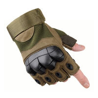 Guantes Tácticos De Medio Dedo Para Motocicleta Paintball Airsoft Caza Y Senderismo Con Codos Duros Adecuados Para Combate Al Aire Libre - details 8