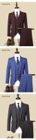 Traje Italiano Elegante Para Hombre Con Chaleco Y Pantalones Talla M-5XL Estilo Business Casual Formal Plaid Polyester Y Viscosa - details 7