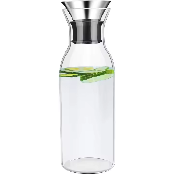 Jarra de Vidrio de borosilicato con Tapa antigoteo, 1,5 L, apta para Estufa, 1,5 L, Jarra de Vidrio, Máquina para preparar té Helado, Vagos para Jugo - 1