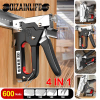 Pistola De Clavos Manual 4 En 1 Para Construcción Y Carpintería Con 600 Clavos Herramienta De Trabajo Con Air Nail En Casa - details 0