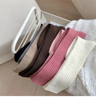 Medias Largas De Mujer En Color Sólido Estilo Preppy Japonesa Moda Dulce Medias De Algodón Y Poliéster Con Elástico Para Otoño E Invierno - details 8