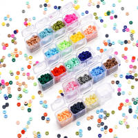 Lote De 350 Piezas De Abalorios De Arcilla Polimérica Planos Y Redondos De 6mm Para Fabricación De Joyas DIY Pulseras Collares Y Aretes - details 7