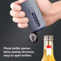 Abrepuertas Magnético 3 En 1 Acero Inoxidable Botella De Cerveza Abrevidrios Accesorios De Cocina Ecológico Y Duradero - details 0