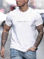 Camiseta De Verano Para Hombre Talla Grande Algodón 100% Estampado De Libre Diversión Cuello Redondo Manga Corta Casual - details 1