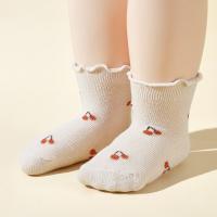 Calcetines De Primavera/Otoño Para Niñas Antideslizantes Con Volante Y Diseño Floral Algodón Suave Para Niños De 1 a 3 Años Pack De 5 Pares - details 1