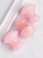 1 Pcs Piedra De Jade Rosa Natural Con Forma De Setas Para Masaje De Polvo Facial Y Ojos Pedra De Beleza Energética - details 6