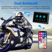 GPS De Motocicleta Portátil JIUYIN IPX7 Pantalla De Navegación Impermeable De 7 Pulgadas Con Wireless Apple Carplay Y Android Auto Display Dual BT - details 5