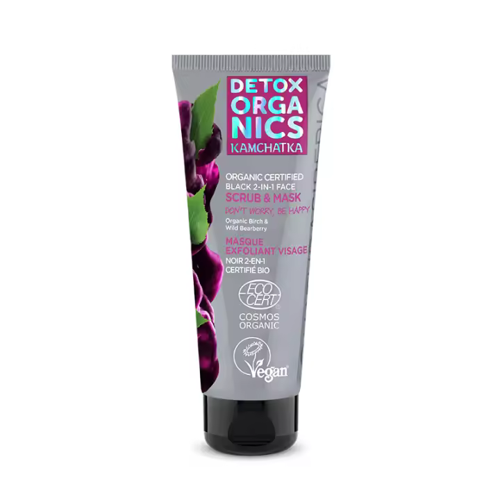 NATURA SIBERICA EXFOLIANTE Y MASCARILLA NEGRA 2 EN 1, 75 ML - 1