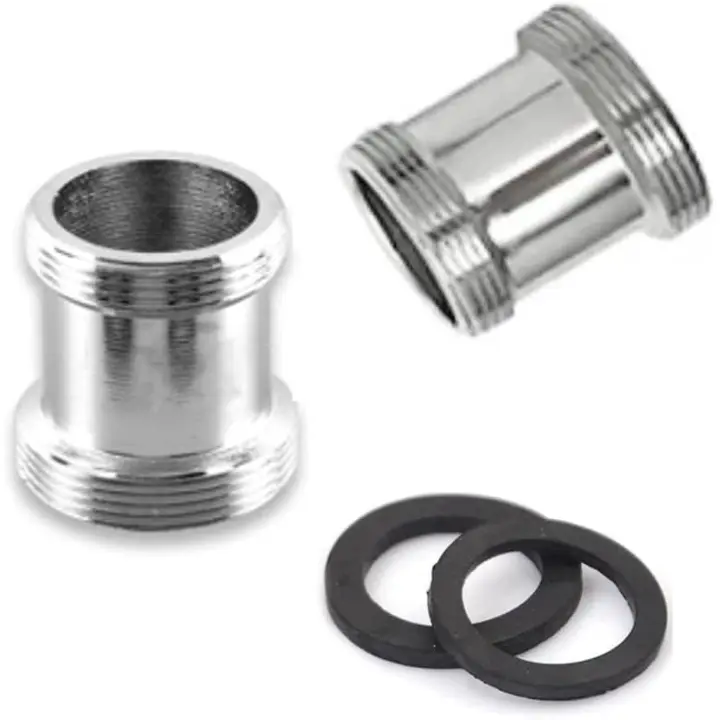 Adaptador de Grifo de Latón Premium with Conector de Aireador NPT Macho at Macho 22mm - Pack de 2 - 1