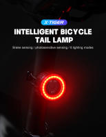 X-TIGER Lámpara Trasera De Bicicleta Inteligente Con Frenado Automático LED Impermeable Recargable Luz De Señalización Para Ciclismo - details 0