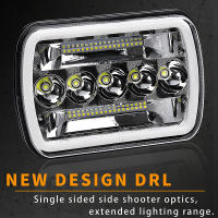 Faros LED Para Coche 6x7 Pulgadas Con DRL Amarillo 6000K Blanco Cuadrados Para Jeep Cherokee XJ Wrangler YJ Asamblea Automotriz - details 2