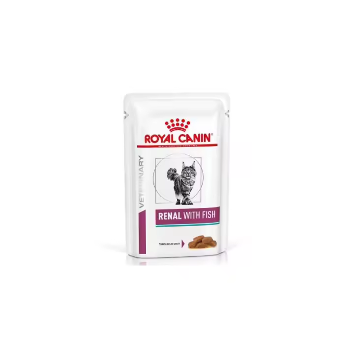 Royal Canin Renal Comida Húmeda para Gatos Renal en Salsa - Pack de 12 Sobres - 1