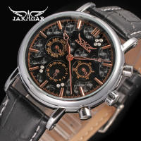 Reloj Mecánico Automático JARAGAR 348 Para Hombre Con Correa De Cuero Lujo Resistente Al Agua Casual Business Reloj Hombre - details 7