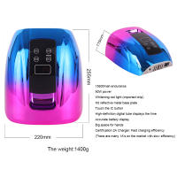 Lámpara De Uñas LED Recargable De 90W Con Espejo En La Base Y Luz Sin Cable Para Manicura De Uñas De Acrílico Máquina De Uñas LED Sin Cable - details 2