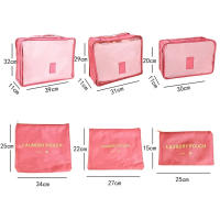 Juego de bolsas de almacenamiento de viaje, Maleta de embalaje, estuches de almacenamiento, organizador de equipaje portátil, ropa, zapatos, organizador plegable, 6 piezas - details 6
