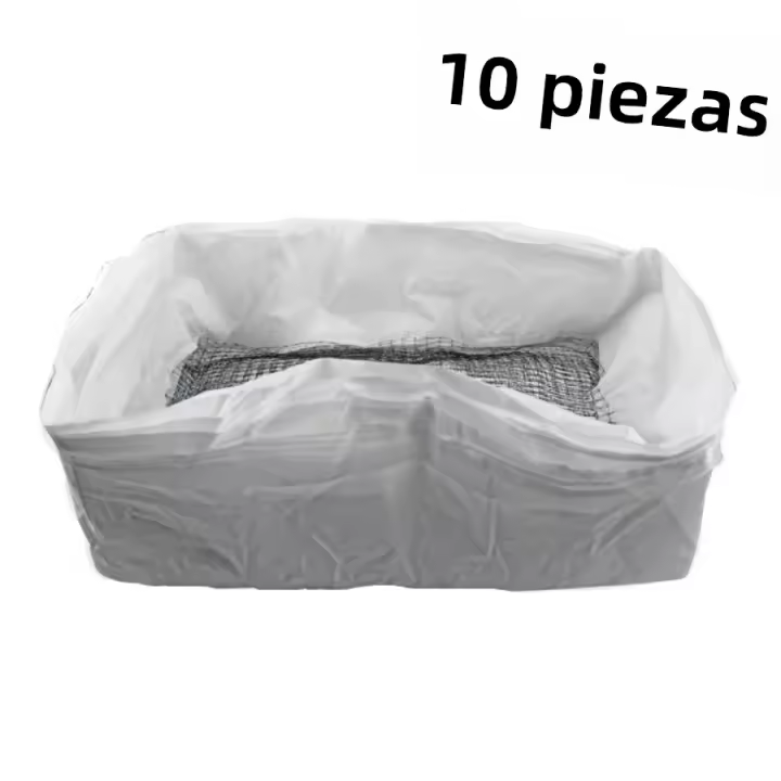 10pcs Filtros De Heces De Gato Reutilizables Con Red De Filtro Para Caja De Arena Higiénica Y Limpiadora Para Mascotas - 1