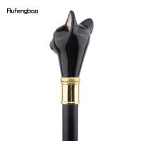 Bastón De Moda Para Caballero Gato Dorado Negro Con Punta De Goma Y Mango De Acero 93cm Herramienta Auxiliar Para Caminar - details 6