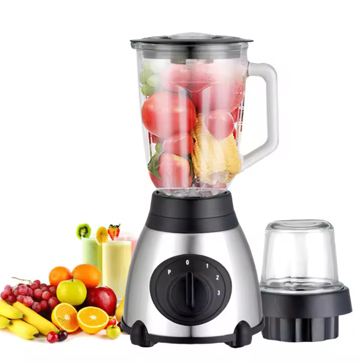 Batidora Profesional 2 en 1 - Licuadora Multifunción 450W 1.5L con 3 Velocidades y 6 Cuchillas (Para Zumos, Sopas y Batidos) + Envío Rápido - 1