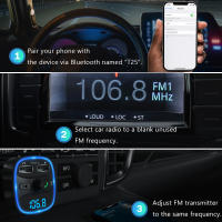 LENCENT Transmisor FM Bluetooth Con Adaptador De Radio Inalámbrico Kit De Coche Soporte Carga Dual USB Reproductor MP3 TF Card - details 5