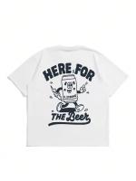 Camiseta De Hombre Con Diseño De Arte En Letras Estilo Casual Para Verano Manga Corta Impresión Directa Camiseta Respirable Para Uso Diario - details 7