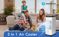 Enfriador de Aire 4 en 1, Climatizador Evaporativo con Ventilador Humidificador Purificador con Ruedas y Control Remoto, 12 H Temporizadores, 3.5L - details 0