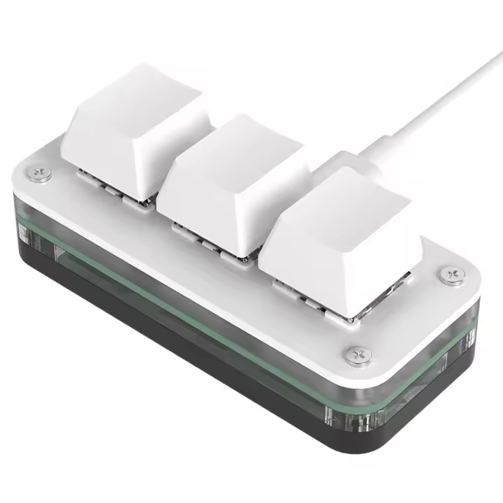 Macro Custom Keyboard 4 Key RGB Copy Paste Cut For Photoshop Gaming Keypad Mechanical Mini Macropad - 1