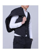 Traje De Three-piece Elegante Para Novio 2024 Con Chaleco Y Pantalones De Alta Calidad Para Bodas Y Negocios Estilo Inglés M-5XL - details 3