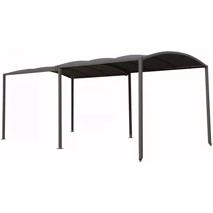 Habitat y Jardin - Marquesina metálica extensible "Mathis" - 303/566 x 295 x 240 cm - Antracita - 1