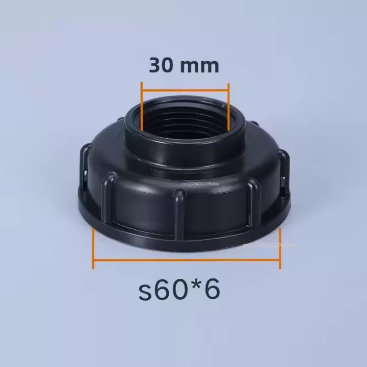 Grifo De Barril De 3/4 Pulgadas Válvula De Transferencia S60 Centro Tapa Giratoria 6 Minutos Grifo Negro De Pacificador Para Jardín - 1