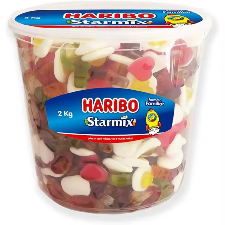 Haribo Favourites Jellies, 2kg -Haribo Starmix - Golosinas, 2 kg-HARIBO FAVORITOS RED & WHITE REGALIZ ROJO 2kg - 1