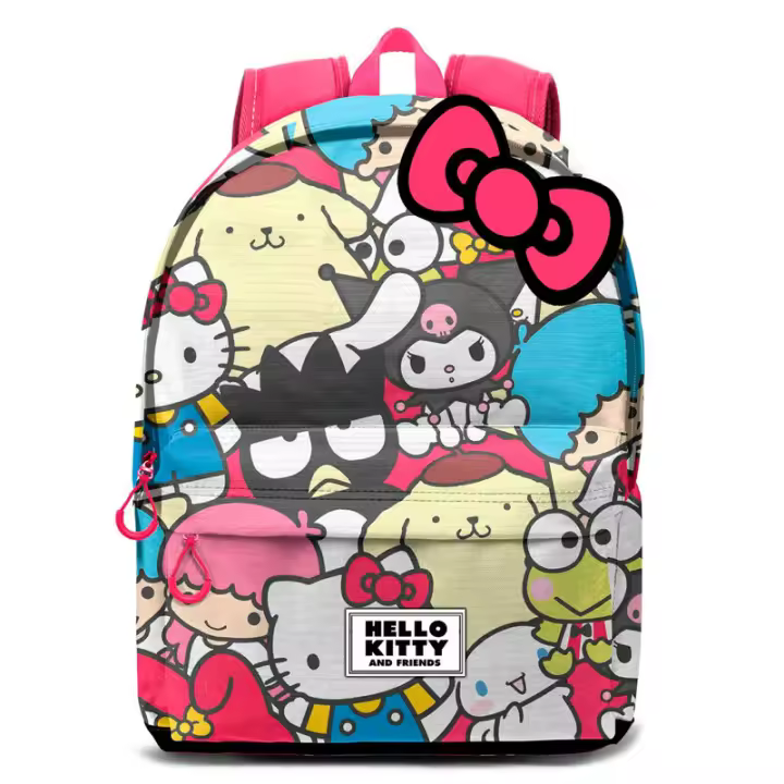 Mochila Friends Hello Kitty 44cm. Mochila ergonómica con amplio espacio. Diseño resistente y versátil para llevar tus pertenencias con estilo. - 1