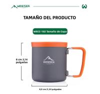 Widesea Tetera De Camping Con Prensa Francesa Y Taza De Aluminio Para Actividades Al Aire Libre Senderismo Viajes Y Bebidas De Café - details 2