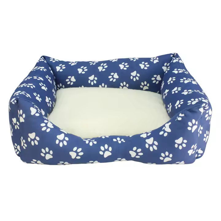 Cama "Azul con Huellas Blancas" 60x50x18cm - 1