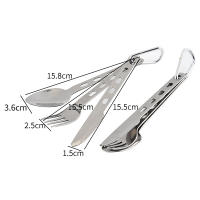Juego De Cubiertos De Acero Inoxidable Ultra Ligeros 3 Piezas Cuchillo Fork Cuchara Para Uso Doméstico Viajes Camping Picnic - details 6