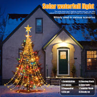Luces De Navidad Estrella De Cinco Puntos Solar Para Jardín Fiesta Decoración De Árbol De Navidad Impermeables Luz De Fairy - details 5