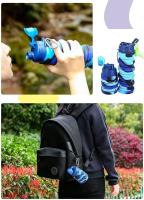 Botella de Agua plegable de silicona, botella de Agua portátil a prueba de fugas de 16 oz, Taza Deportiva con pajita - details 1