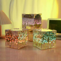 20PCS Lámpara De Noche Tulipán DIY Hecho a Mano Material Cubo Espejo Decoración De Dormitorio Regalo De San Valentín Cumpleaños - details 9