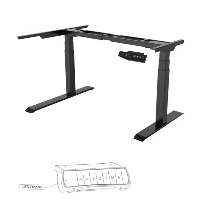 Base de escritorio Eléctrica ZStyle-Mesa de dibujo de patias-Estructura Eléctrica-Posición sentada y de pie-Posiciones de Memoria-Profesional-Trabajo de Estudio de Oficina - 1