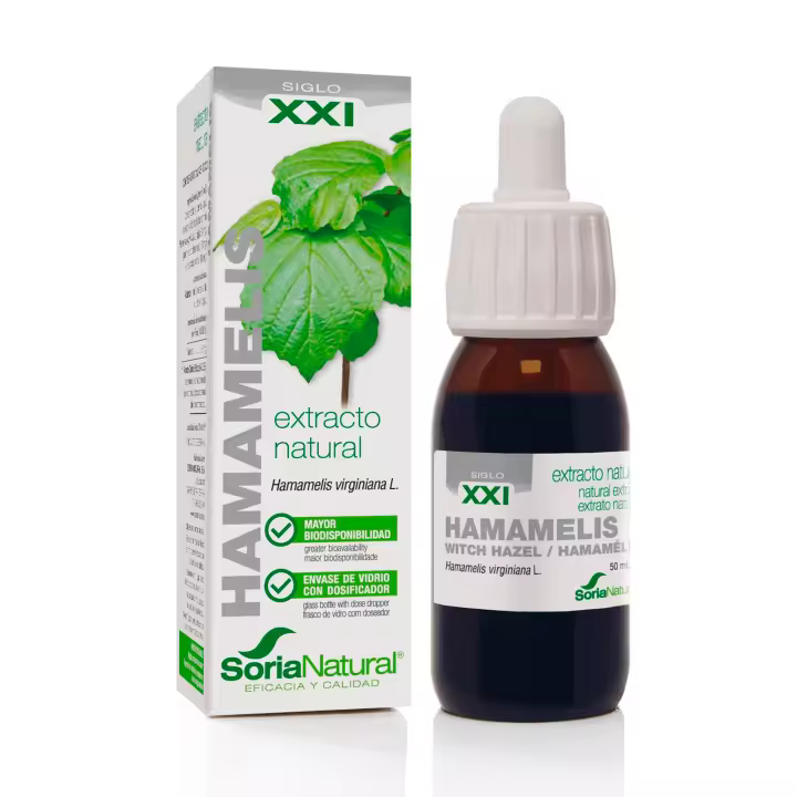 Hamamelis Extracto en Gotas Soria Natural – Favorece la circulación – Acción Antiinflamatoria - Frasco de 50 ml. - 1