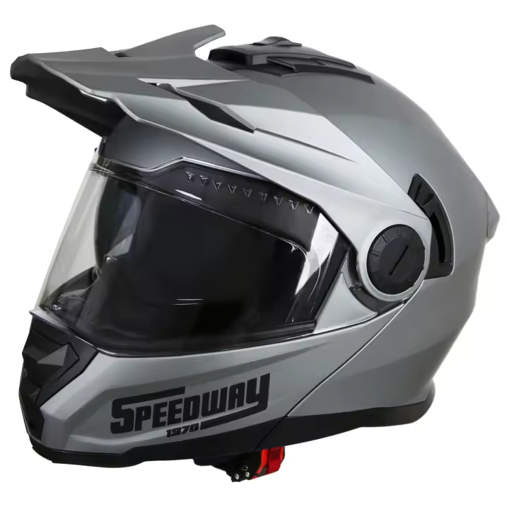 Speedway Casco Moto - Lion - Casco Motocross, Ideal Tanto para Hombre como Mujer, Nuestro Casco de Moto Integral es Ideal para Moto Trail, capacete Moto homologado ECE y Dot. Speedway 1970 - 1