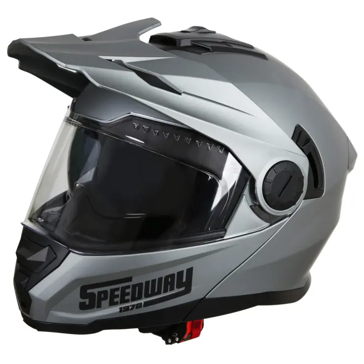 Speedway Casco Moto - Lion - Casco Motocross, Ideal Tanto para Hombre como Mujer, Nuestro Casco de Moto Integral es Ideal para Moto Trail, capacete Moto homologado ECE y Dot. Speedway 1970 - 1