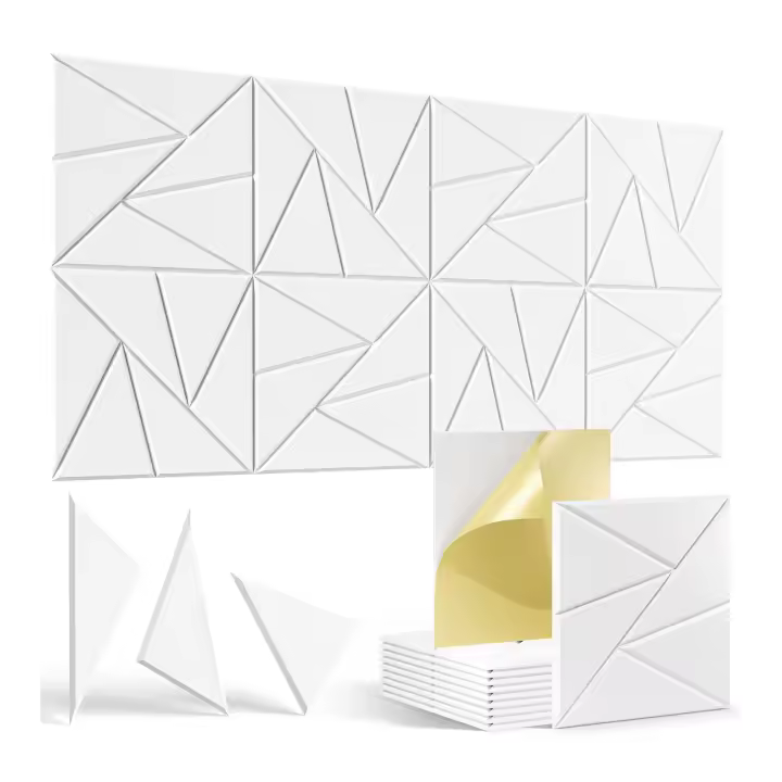 YOEVU Pack de 12 Paneles Acsticos Grises de Alta Densidad Espuma Insonorizante para Pared Diseo Triangular Medidas 30x30x1cm Ideal para Insonorizar Estudio Oficina o Gaming - 1