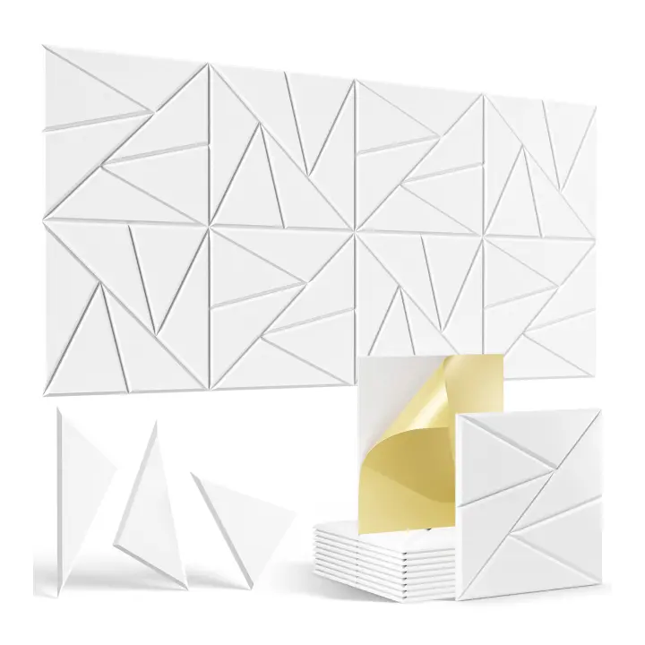 YOEVU Pack de 12 Paneles Acsticos Grises de Alta Densidad Espuma Insonorizante para Pared Diseo Triangular Medidas 30x30x1cm Ideal para Insonorizar Estudio Oficina o Gaming - 1