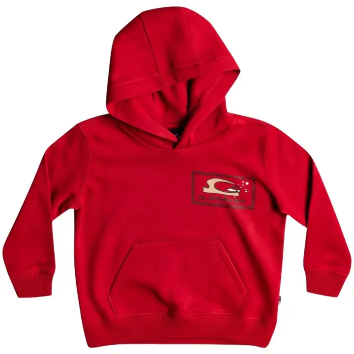 Sudadera con Capucha Quiksilver Checker Logo para niños unisex en color rojo - 1