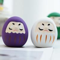 Muñeca Daruma De Cerámica Japonesa 1/6pcs Encanto De Suerte Adorno De Fortuna Ornamento De Paisaje Decoración Para El Hogar Accesorios Miniatura Regalos - details 17