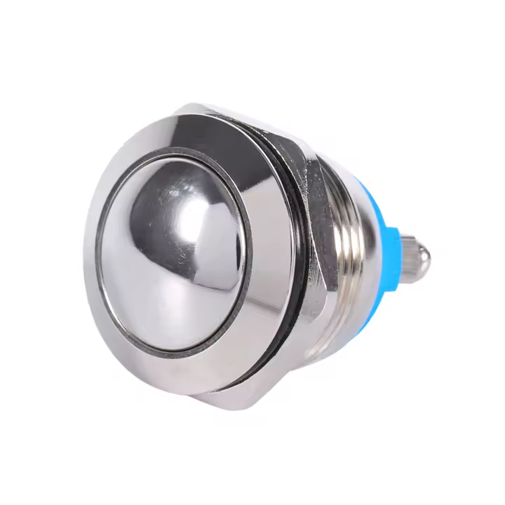 Botón De Push Para Coche Impermeable 19mmInterruptor Momentáneo De 12V Material Metálico Resistente Al Agua Para Automóviles - 1