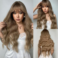 Peluca Sintética GEMMA Larga Ombre Marrón Vino Rojo Con Franja Rizado Resistente a Altas Temperaturas Pelo Falso Natural Para Mujeres Cosplay 26+ Pulgadas Densidad 130% Capa Promedio - details 14