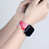 Correa De Pulsera Para Apple Watch Trenzada Solo Loop Elasticidad Nylon 40mm 41mm 44mm 45mm 49mm Compatible Con Series 8 3 SE 6 7 Ultra Para Hombres Mujeres Niños - details 6
