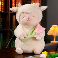 Peluche De Oveja Kawaii Con Tulipes Juguete Suave De Animal De Peluche Decoración Para El Hogar Regalo De Cumpleaños Para Niños - details 0
